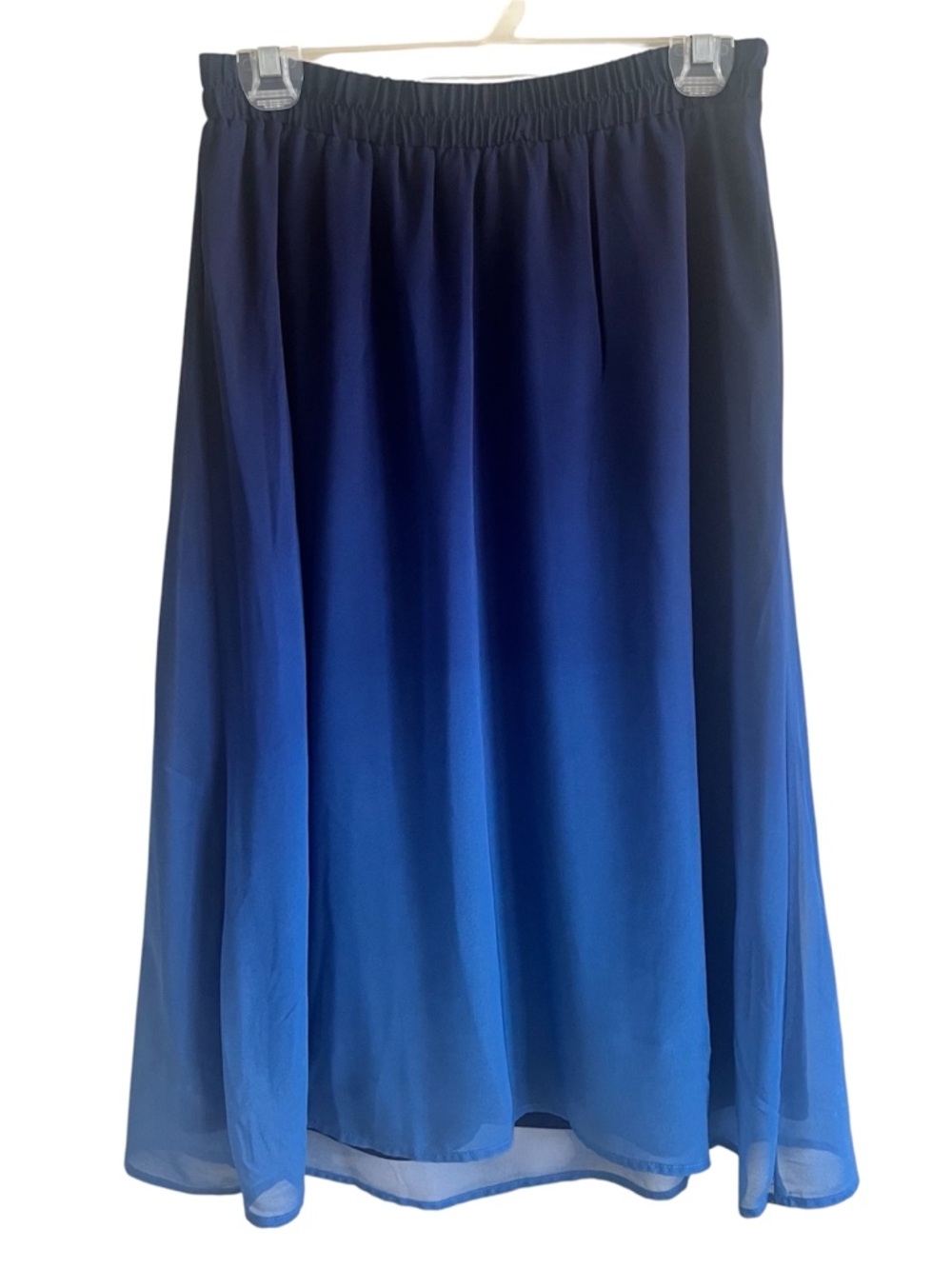 Old Navy Women's Blue Ombre Chiffon Midi Skirt Small